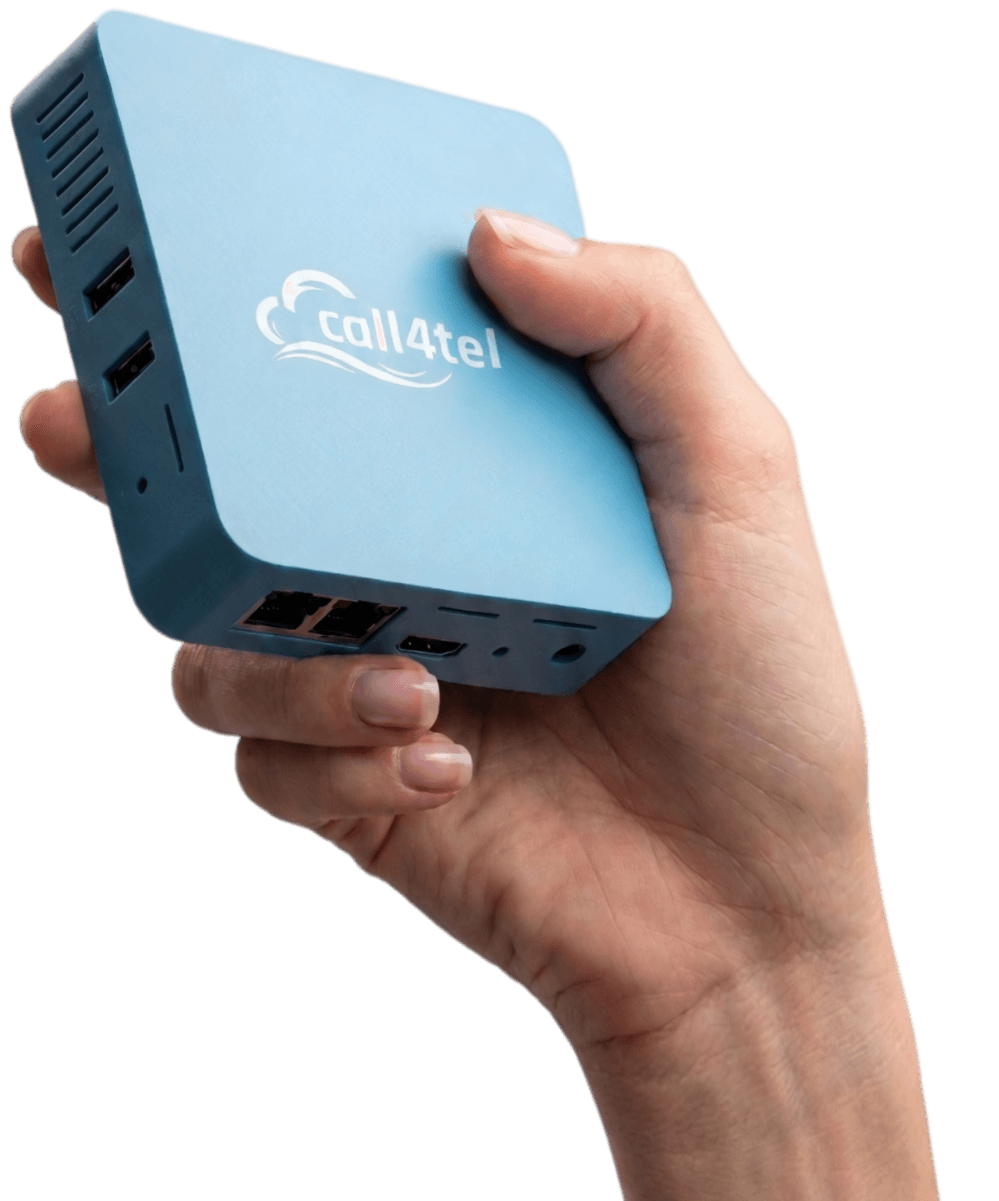 Holding the Cal4Tell NX32 Lite appliance