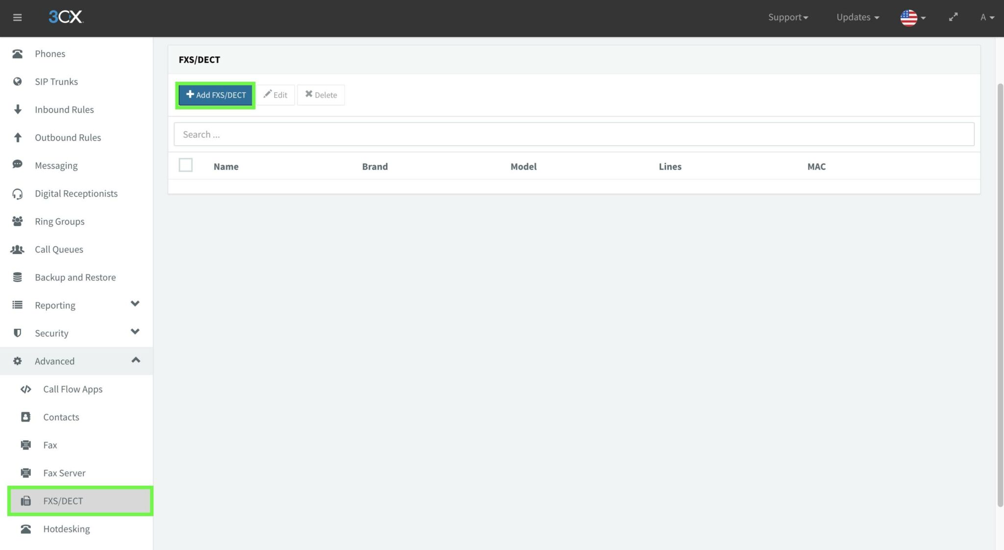 Uploading the Call4tel FXS Gateway Template to 3CX